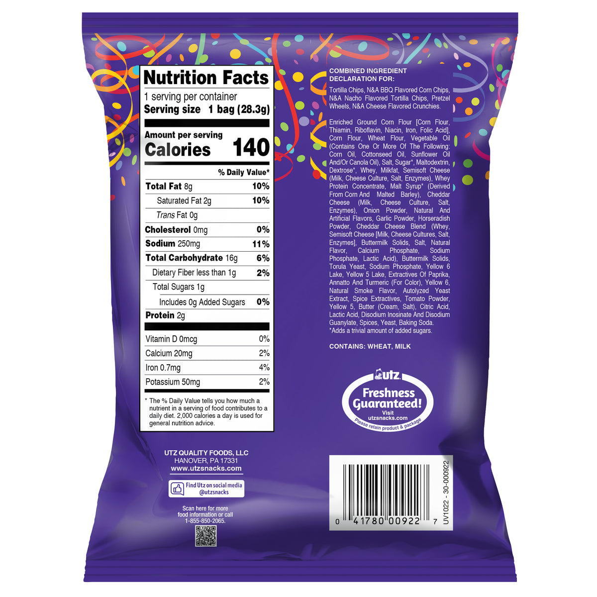 Utz Party Mix 1 oz. 60 count – Utz Quality Foods