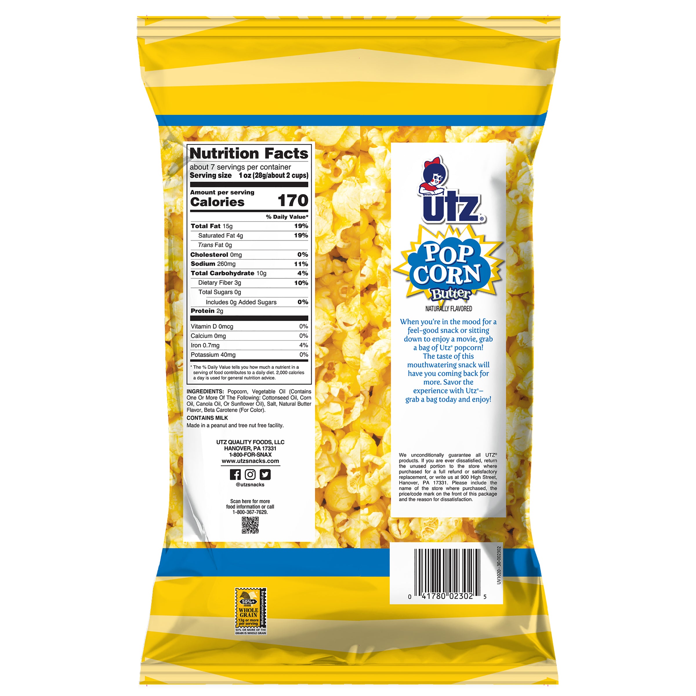 12 Count - 6.5 oz Bag of Yellow Popcorn