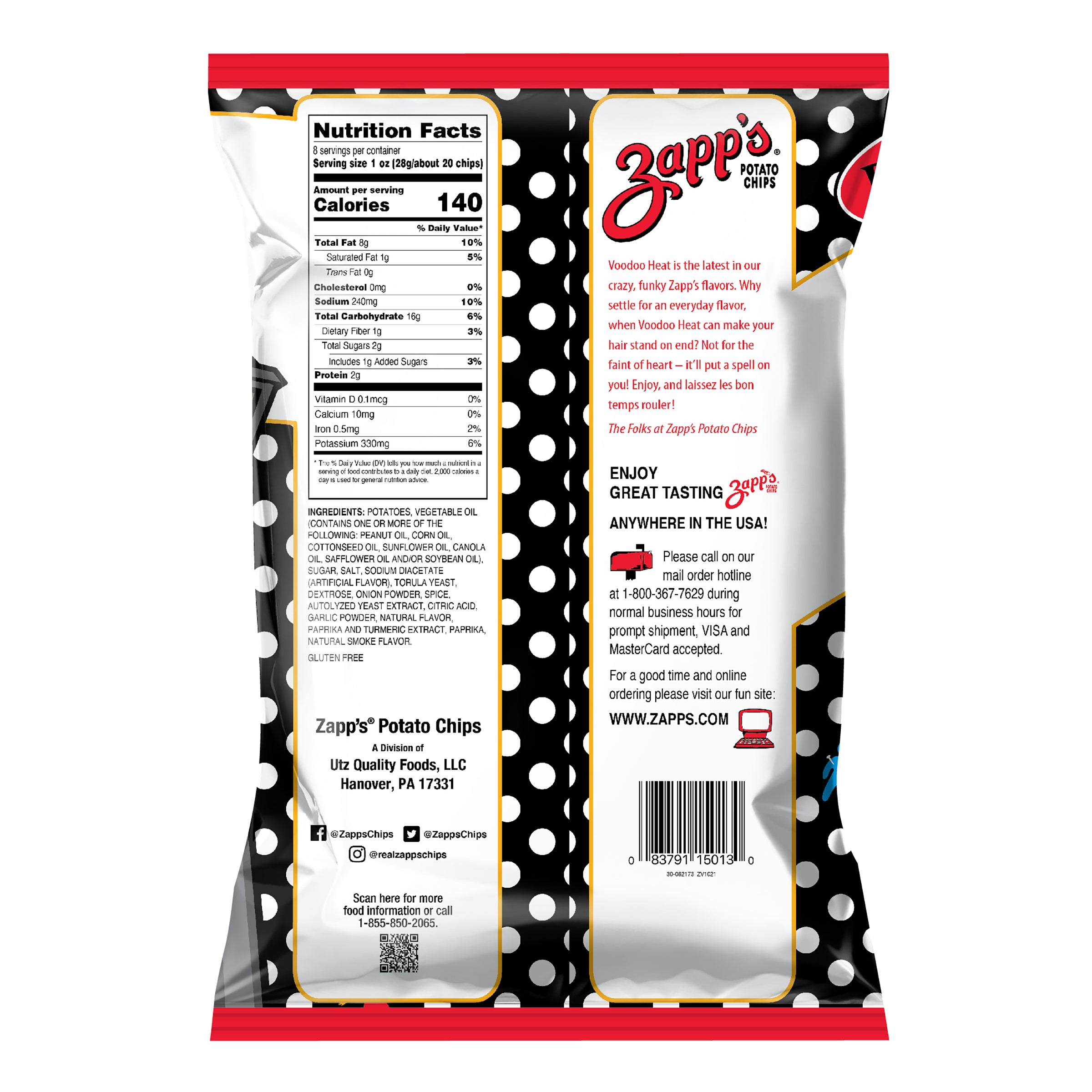 Zapp's Voodoo Heat Potato Stix, Potato